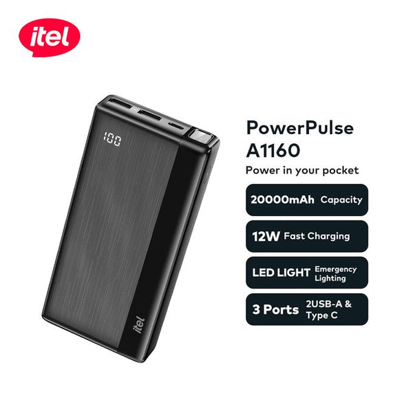 Itel 20,000mAh - PowerPulse A1160